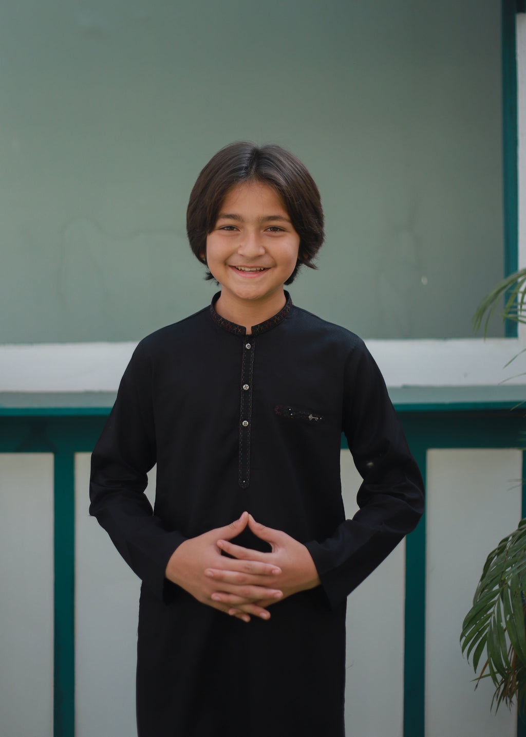 Deep Black Kurta Trouser AH 100