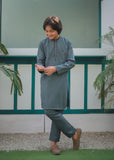 Steel Blue Kurta Trouser AH 102