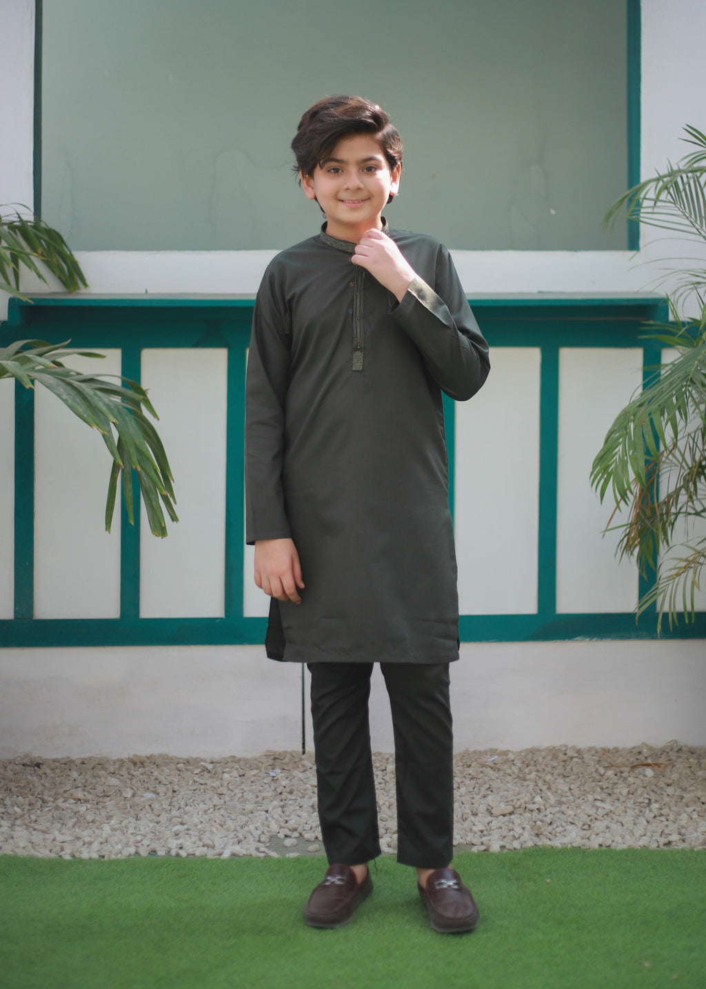 Eucalyptus Green Kurta Trouser AH 103