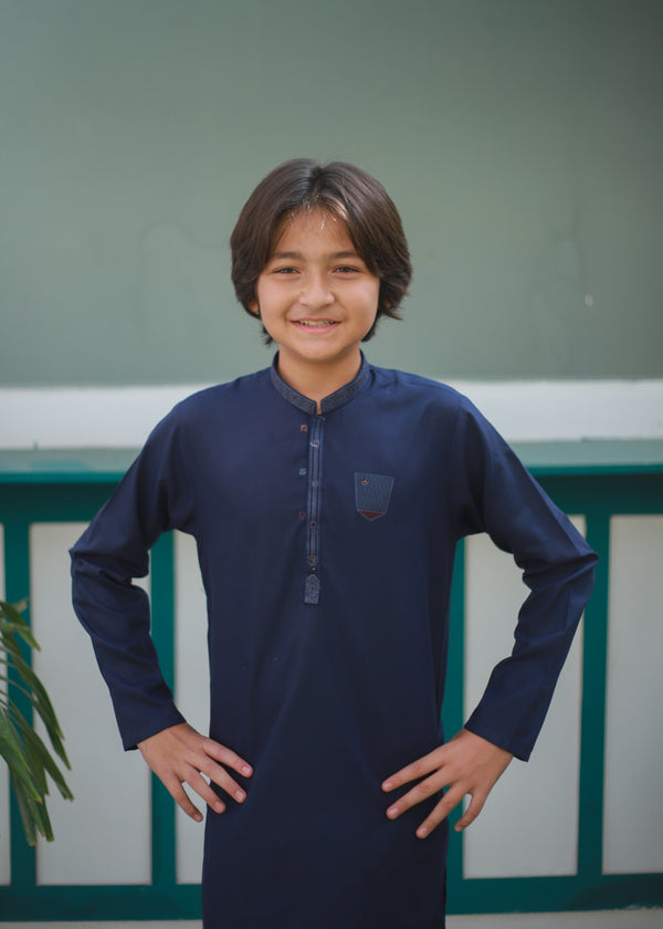 Navy Blue Kurta Trouser AH 108