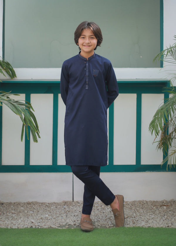 Navy Blue Kurta Trouser AH 108