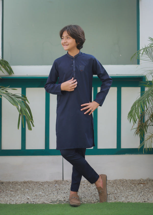 Navy Blue Kurta Trouser AH 108
