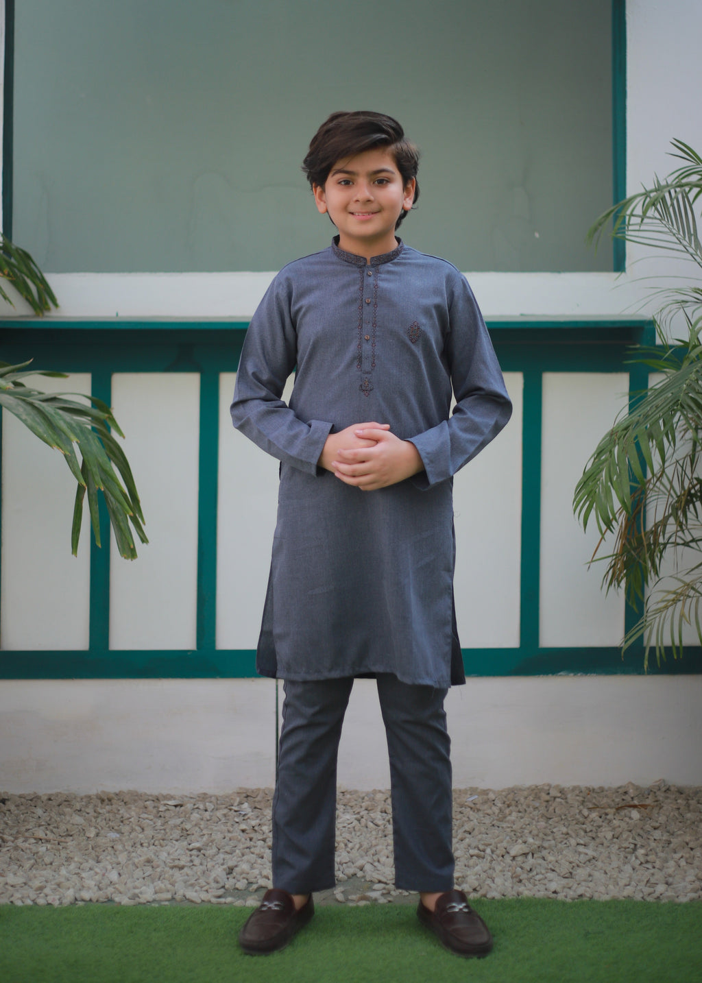 Shadow Blue Kurta Trouser AH 110