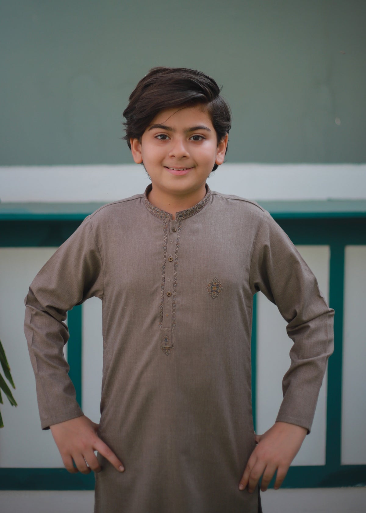 Tan Brown Kurta Trouser AH 111
