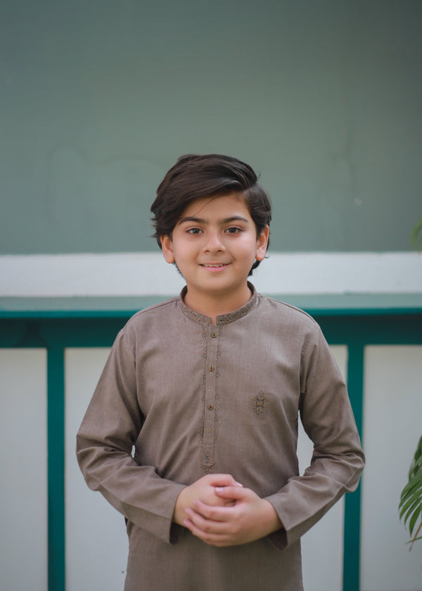 Tan Brown Kurta Trouser AH 111