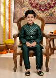 Dark Green Waistcoat Suit Ahw-051