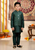 Dark Green Waistcoat Suit Ahw-051