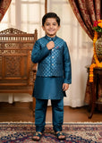 Ocean Blue Waistcoat Suit Ahw-052