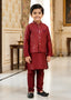 Berry Red Waistcoat Suit Ahw-053
