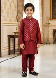 Berry Red Waistcoat Suit Ahw-053