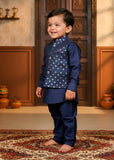 Prussian Blue Waistcoat Suit Ahw-055