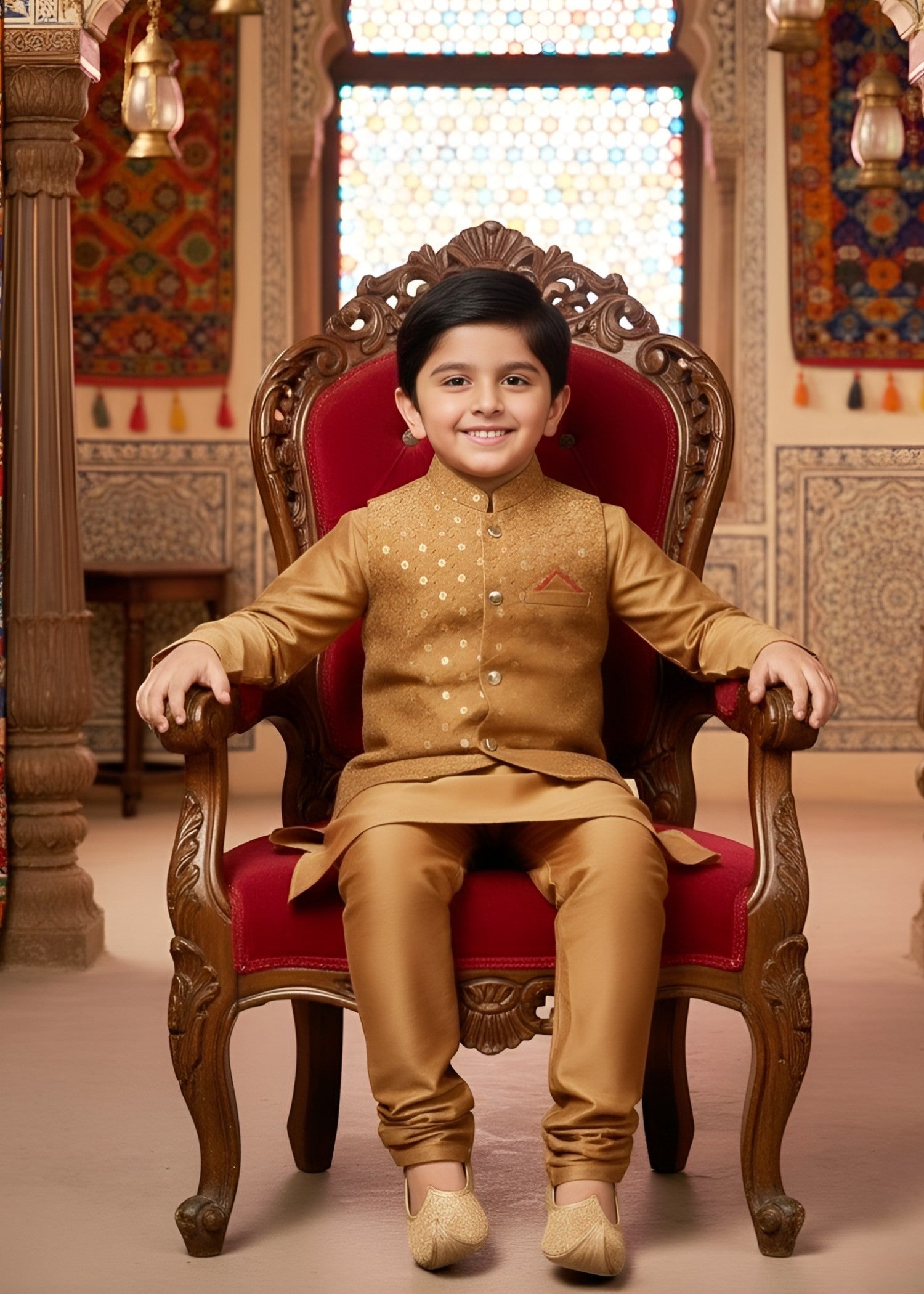 Almond Brown Waistcoat Suit Ahw-056 Secondary image