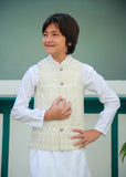 Off White Waistcoat Suit Ahw-057
