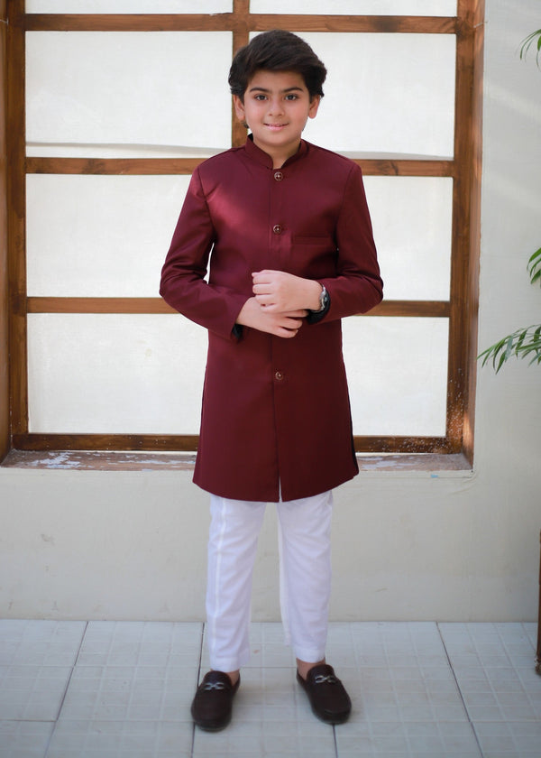 Burgundy Sherwani S44