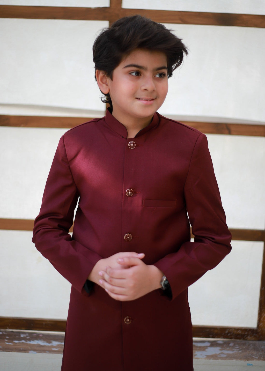 Burgundy Sherwani S44