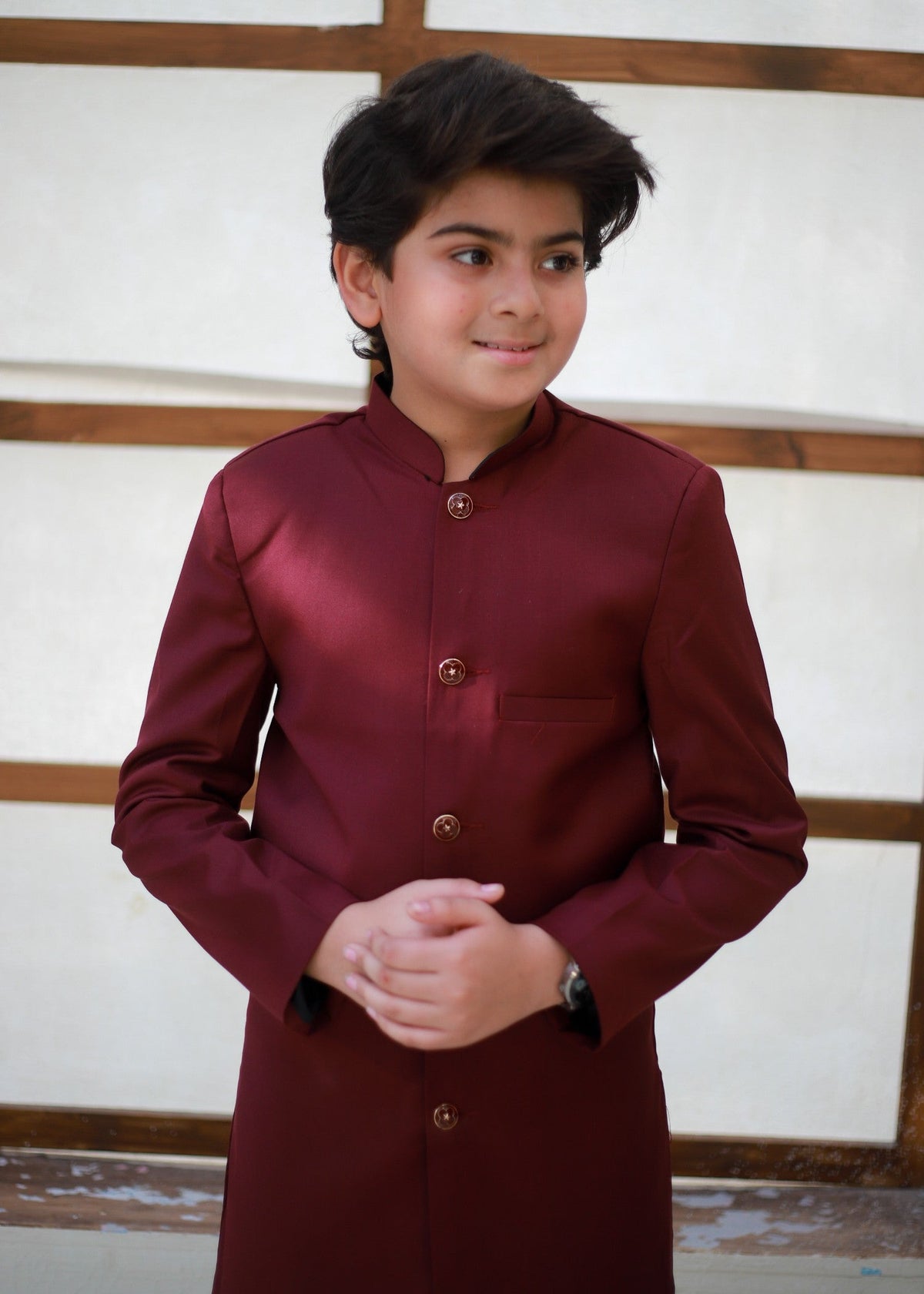Burgundy Sherwani S44