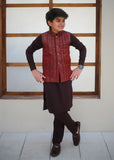 Rose Red Waistcoat Suit EW80