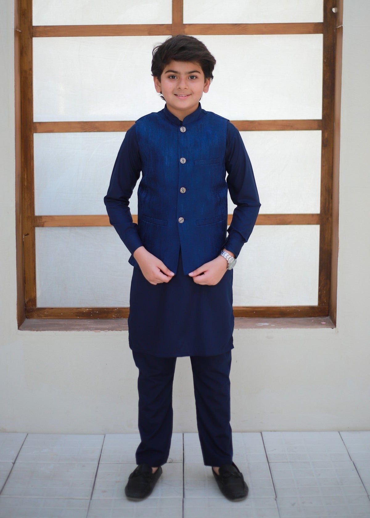 Sapphire Blue Waistcoat Suit EW82