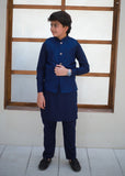Sapphire Blue Waistcoat Suit EW82