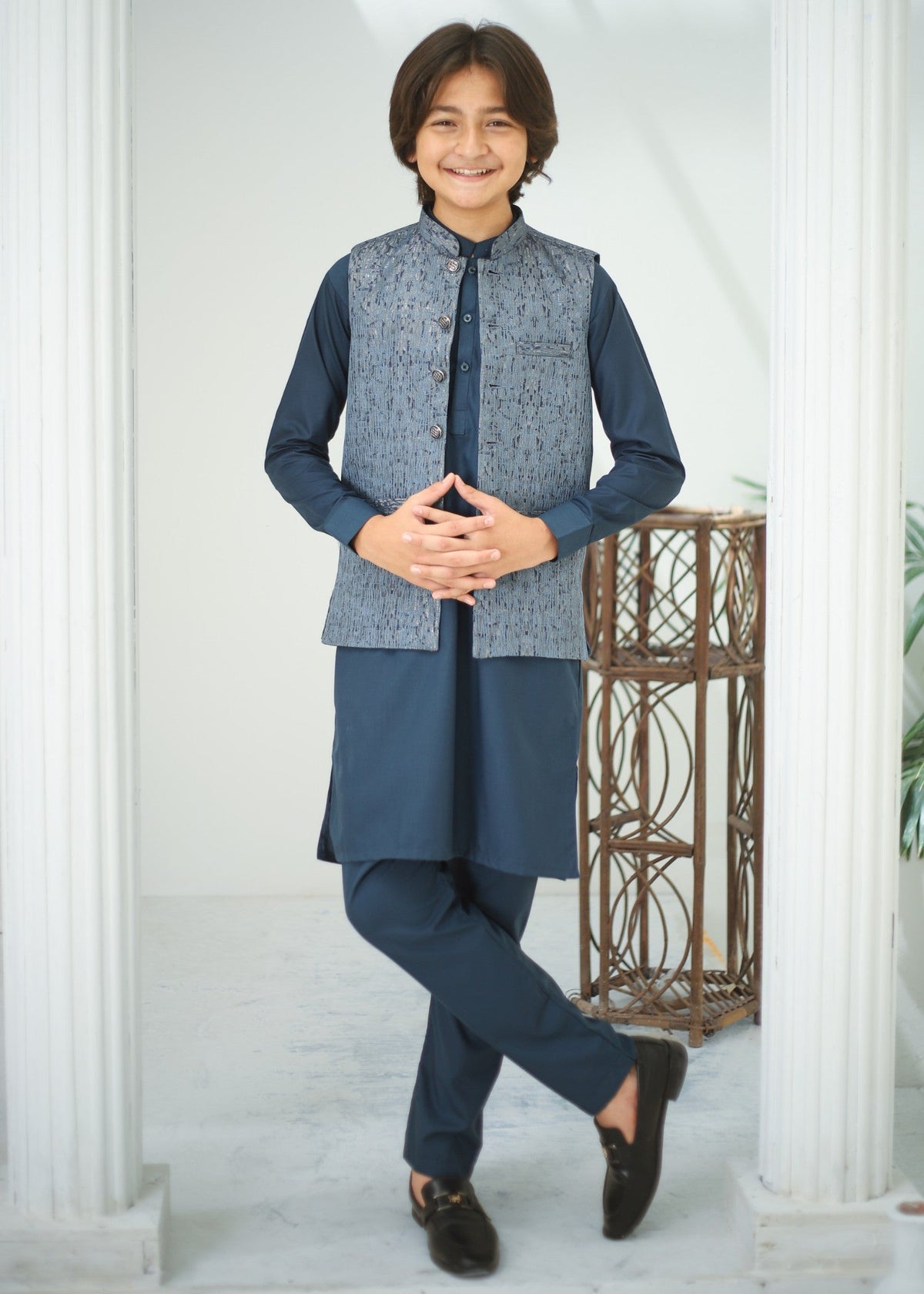 Twilight Blue Waistcoat Suit EW83