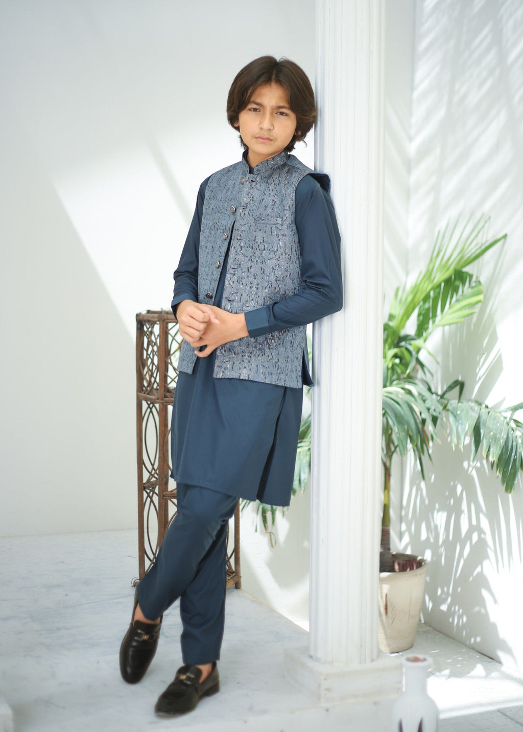 Twilight Blue Waistcoat Suit EW83