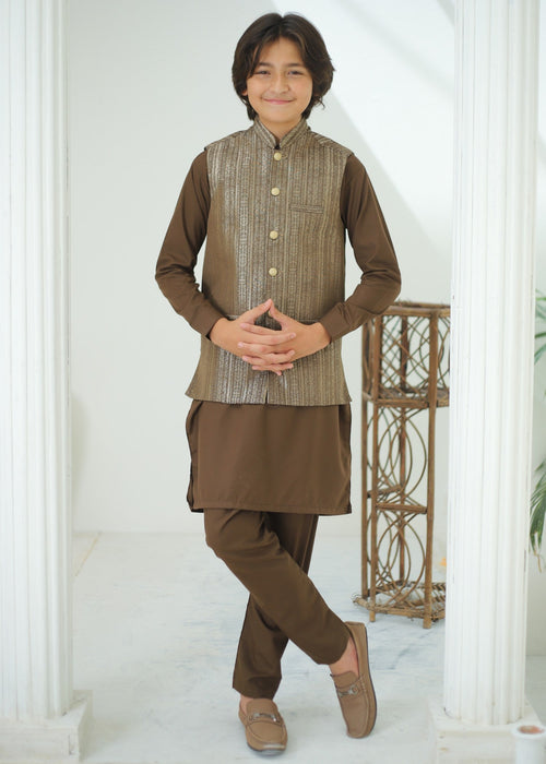 Coffee Brown Waistcoat Suit EW84