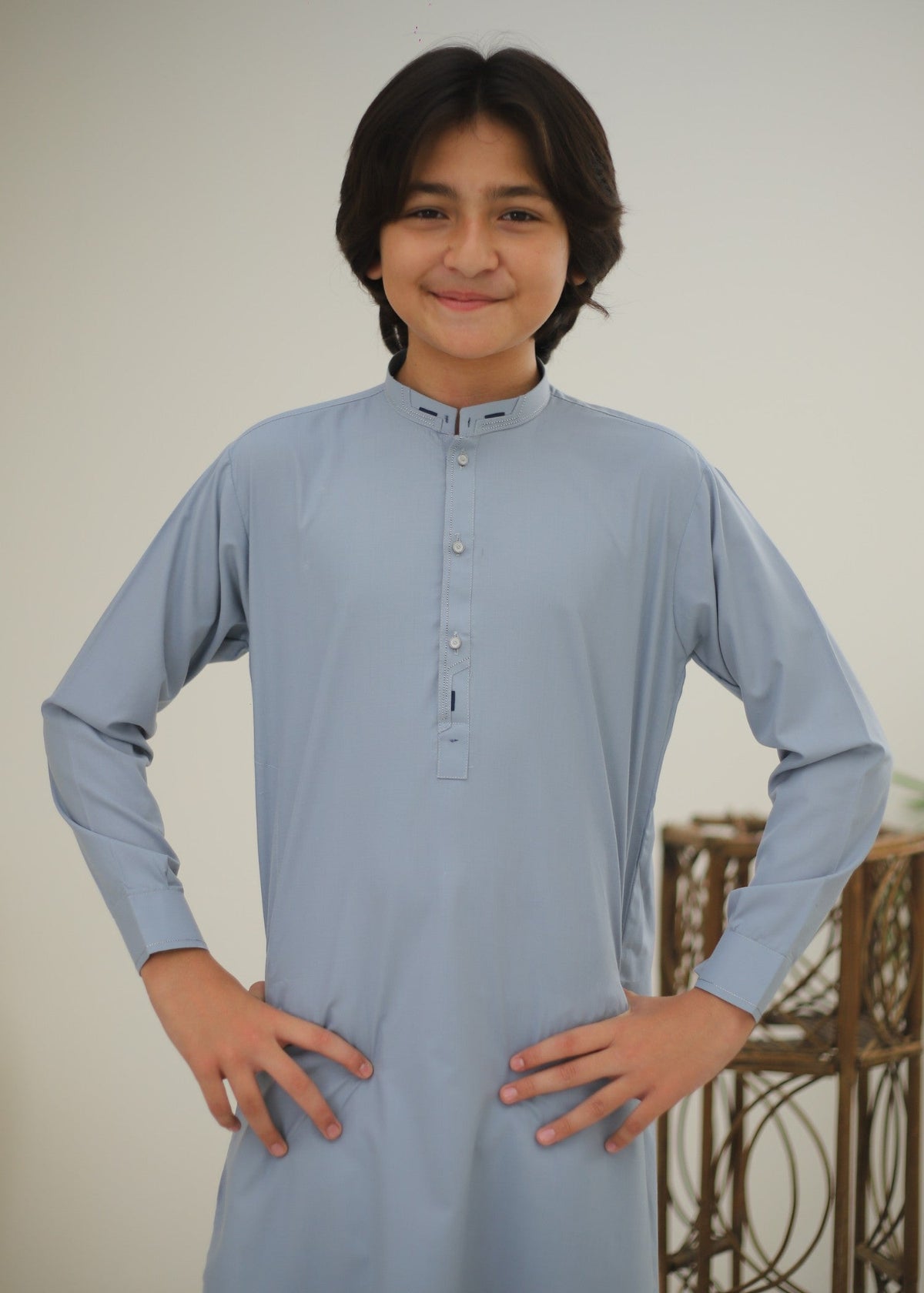 Duck Egg Grey Kurta Trouser KT 163