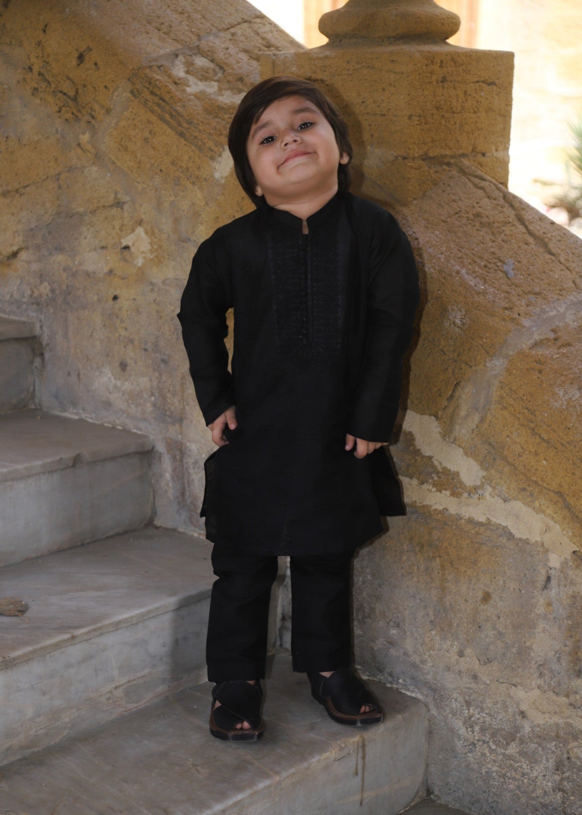 Charcoal Black Kurta Set KT 164 Main image