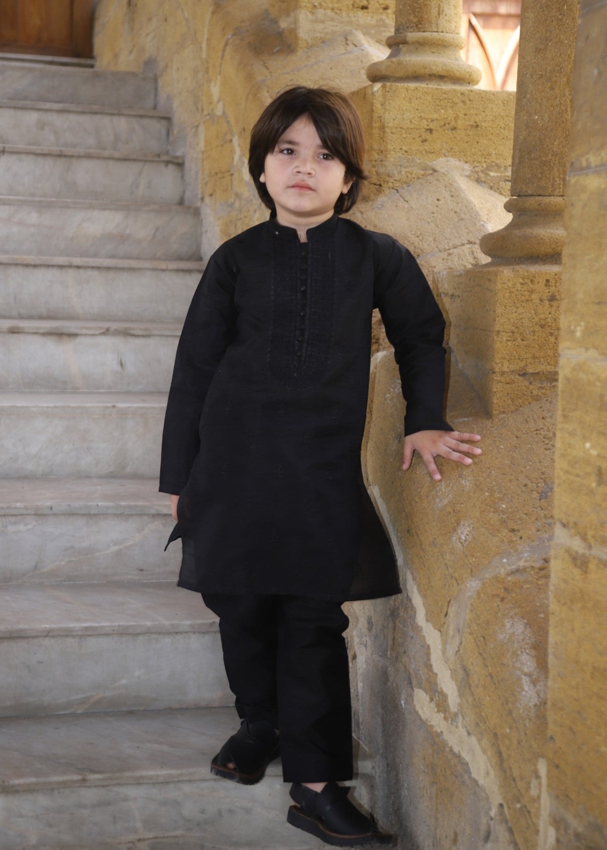 Charcoal Black Kurta Set KT 164