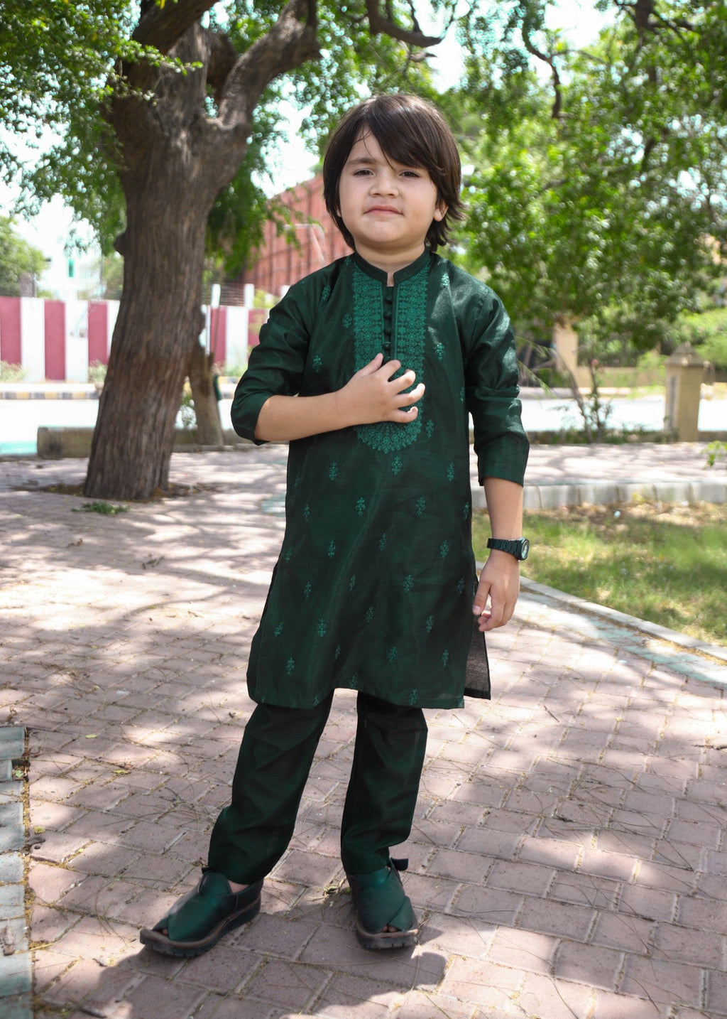Bottle Green Kurta Set KT 167