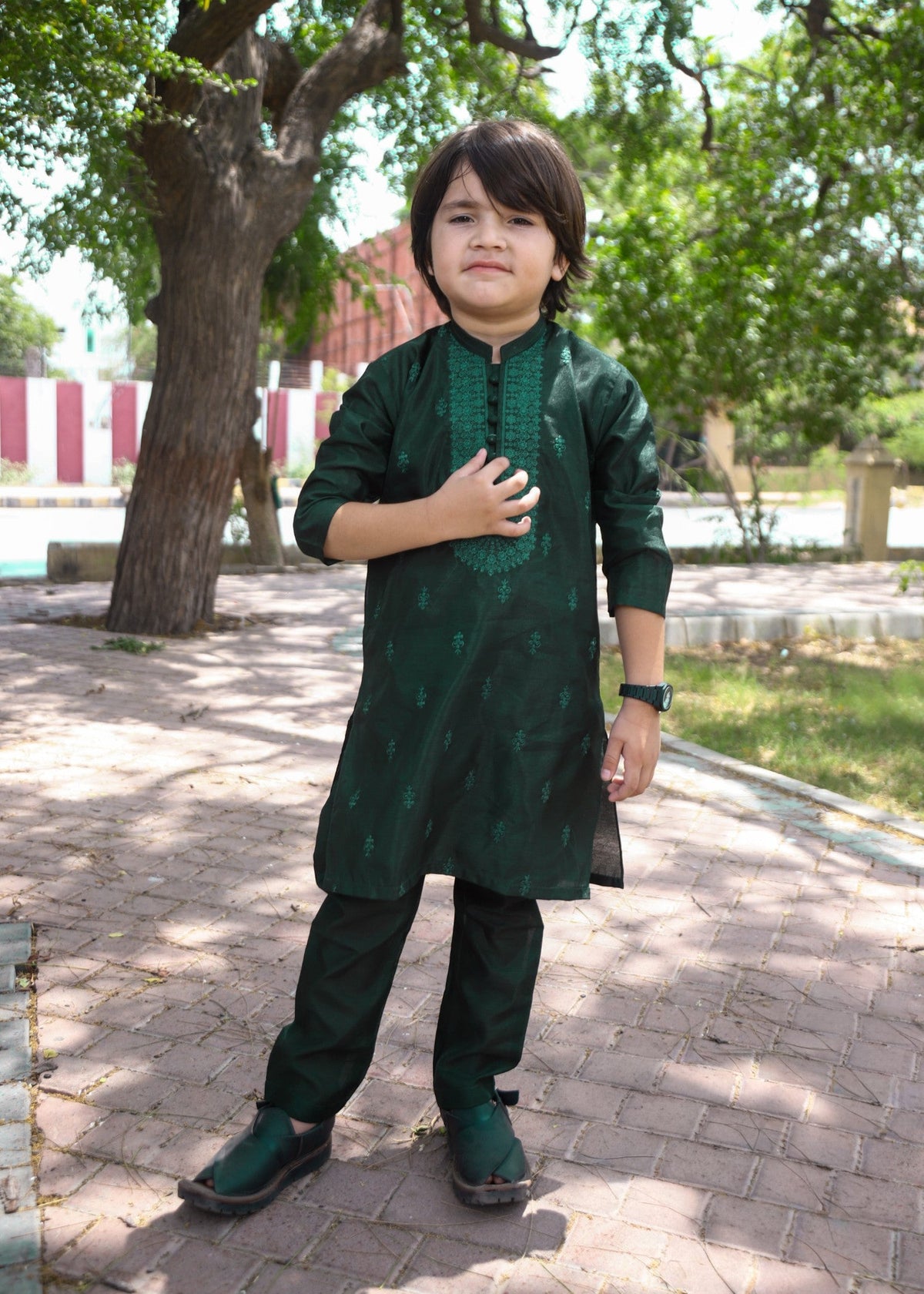 Bottle Green Kurta Set KT 167