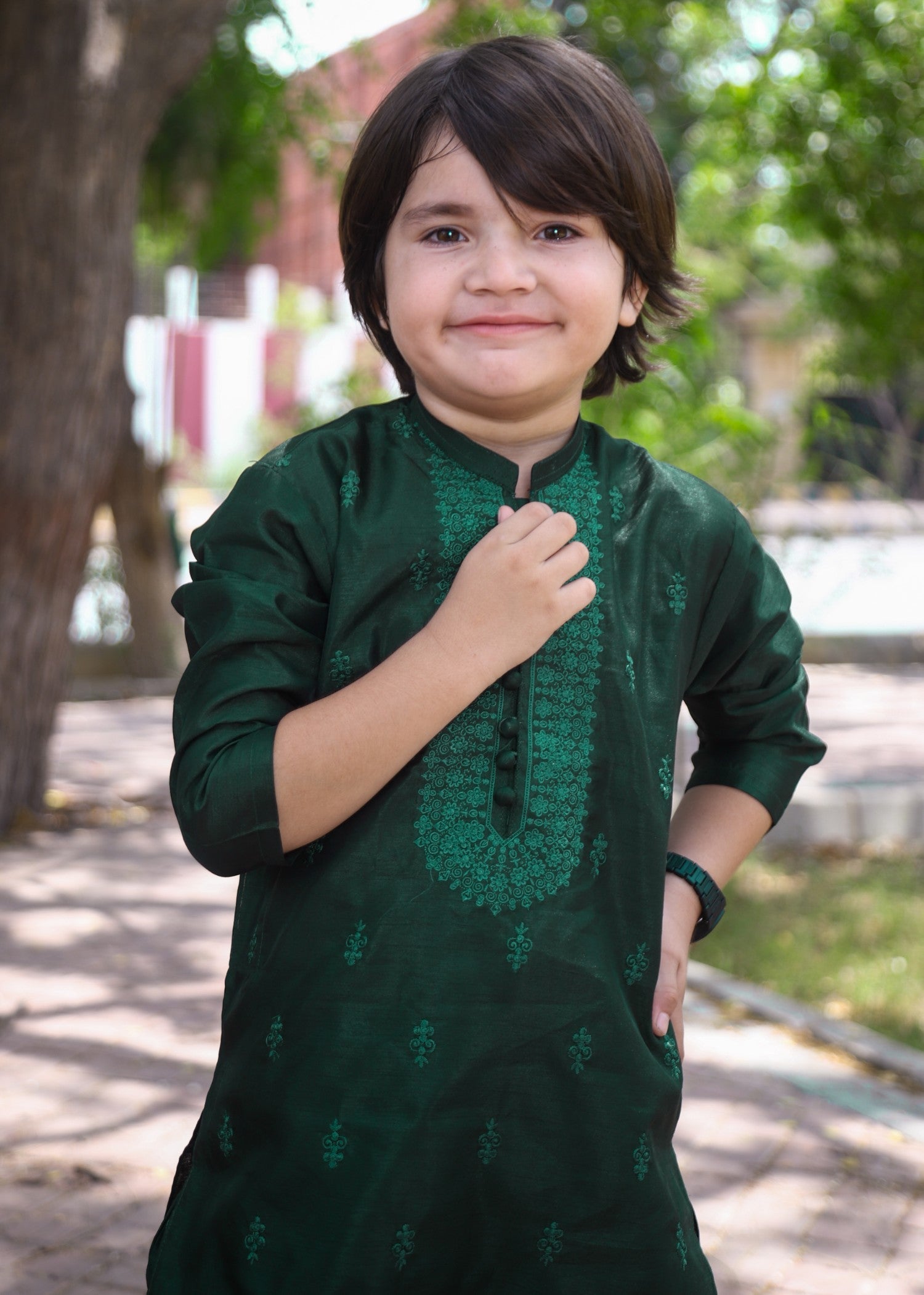 Bottle Green Kurta Set KT 167 Secondary image