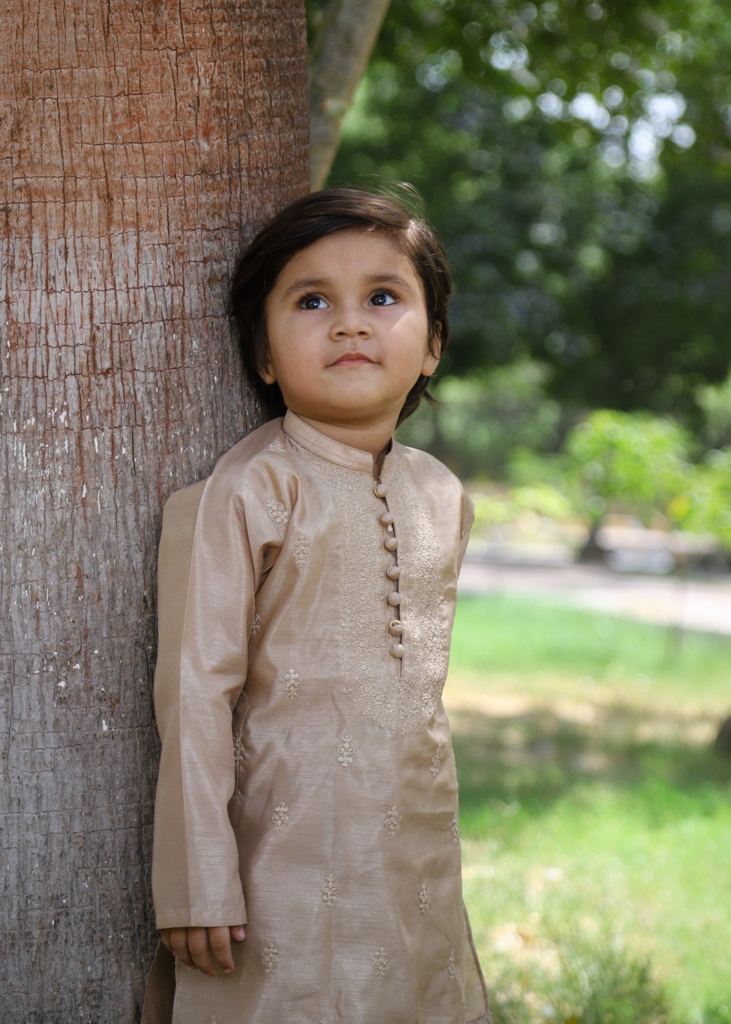 Khaki Brown Kurta Set KT 166 Secondary image