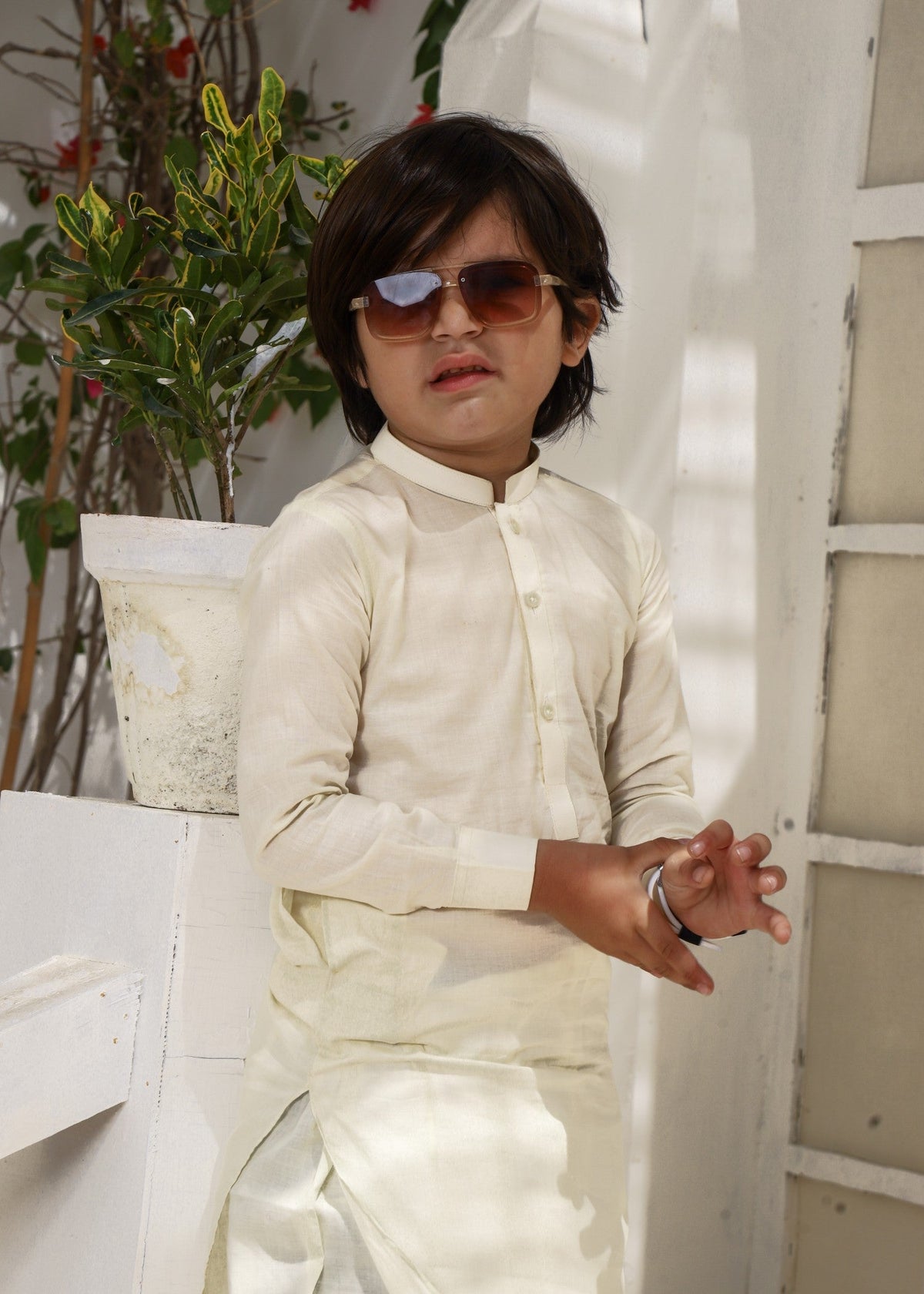 Cream Kurta Trouser KT 170