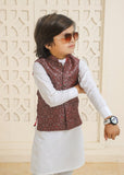 Maroon Waistcoat Suit -EW 86