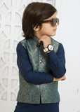 Moonlight Blue Waistcoat Suit -EW 87