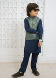 Moonlight Blue Waistcoat Suit -EW 87