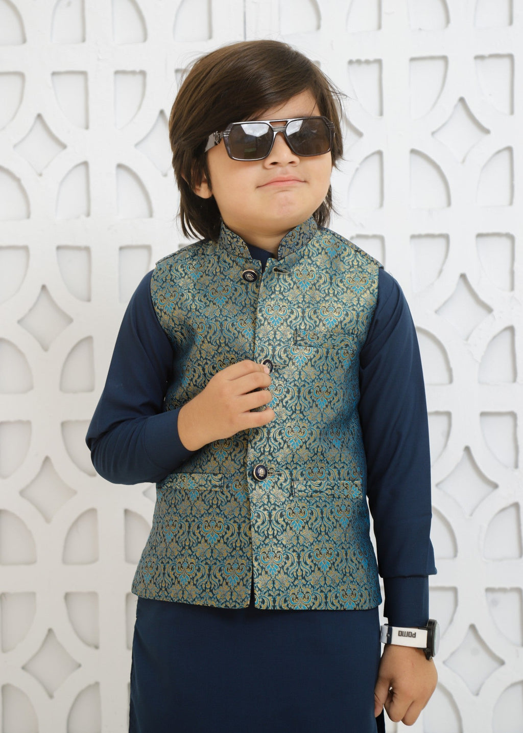 Moonlight Blue Waistcoat Suit -EW 87