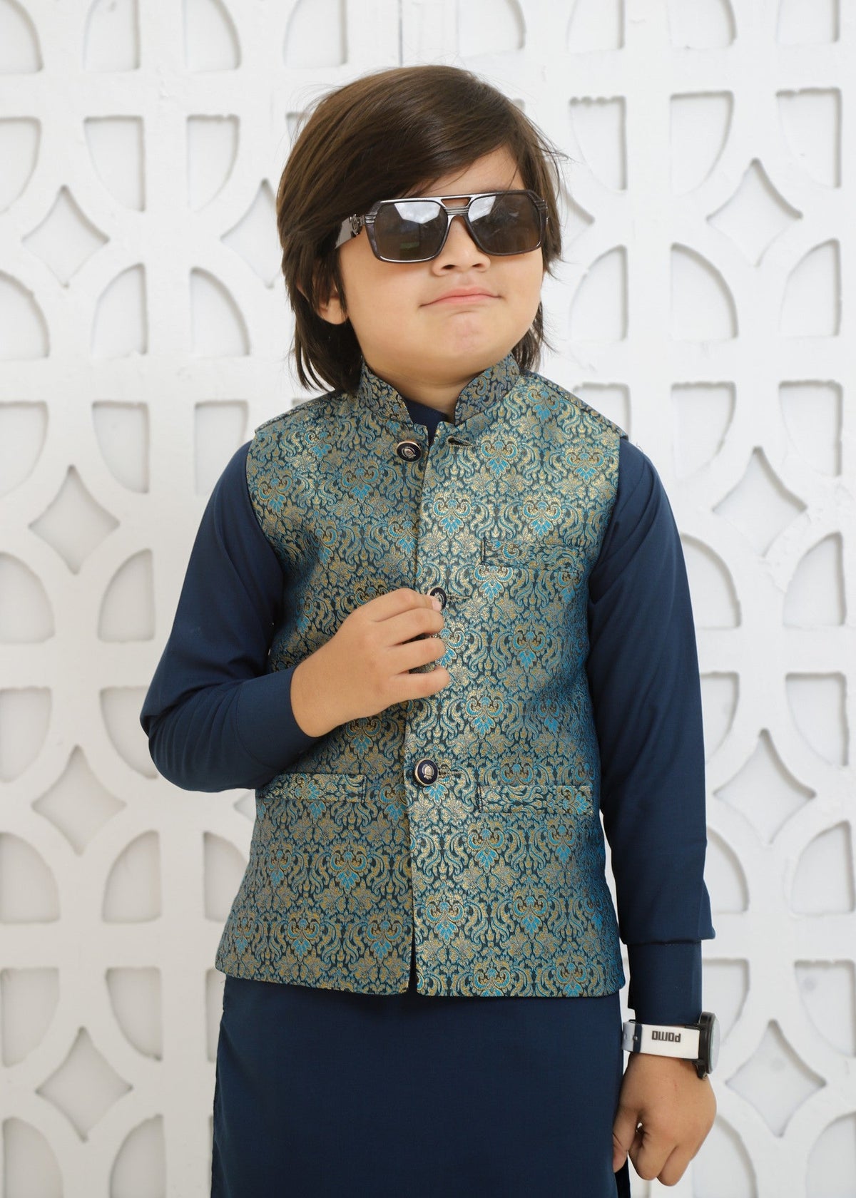 Moonlight Blue Waistcoat Suit -EW 87