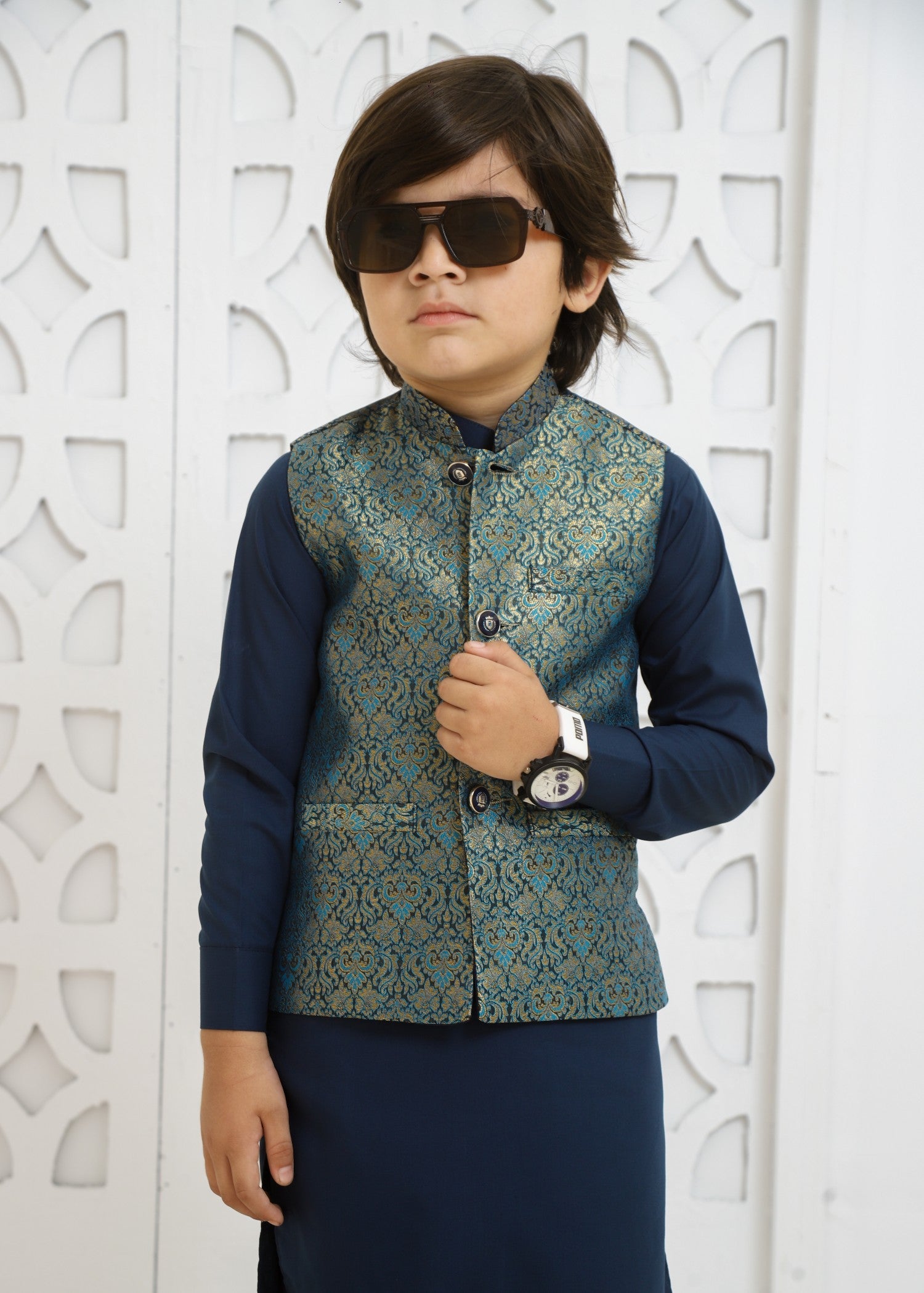 Moonlight Blue Only Waistcoat-EW 87 Secondary image