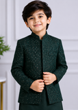 Hunter Green Open Prince Coat Suit P44