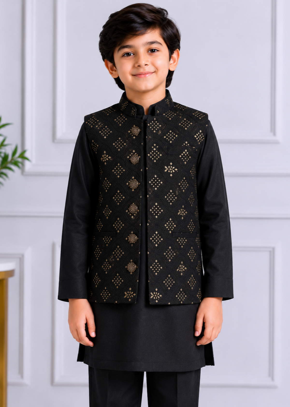 Black Only Waistcoat EW 88 Main image