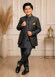 Dim Grey Open Prince Coat Suit P38