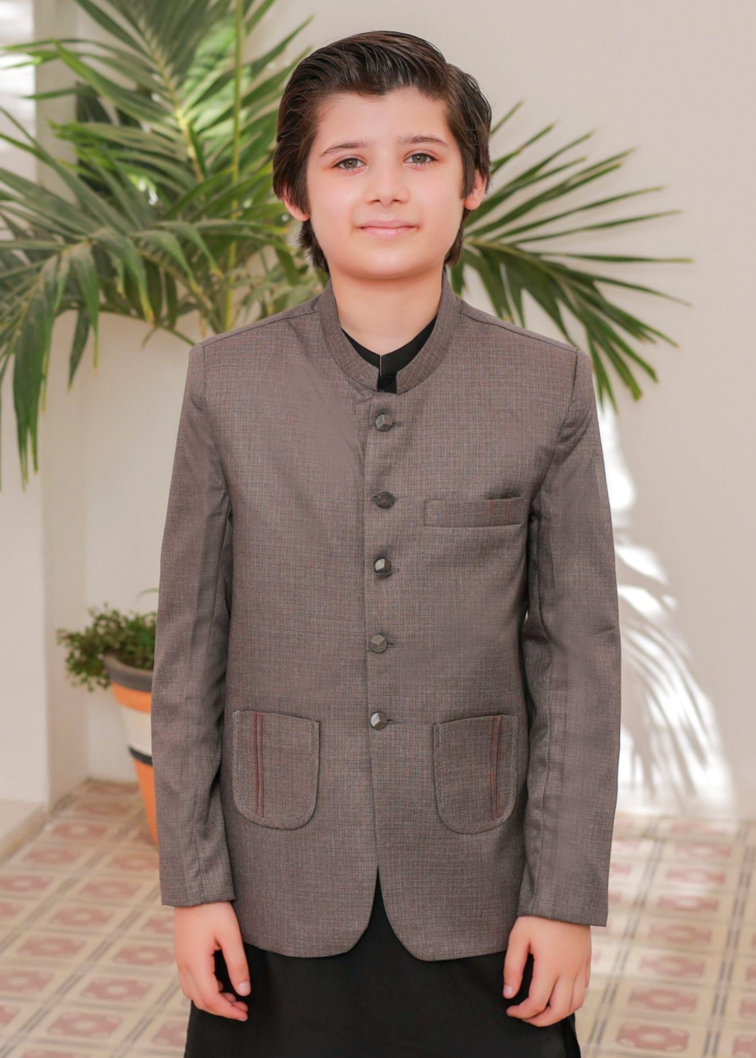 Battleship Grey Prince Coat Suit- AP 002 Secondary image