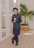 Greyish Blue Prince Coat Suit - AP 001