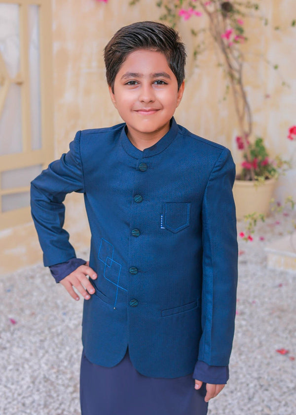 Sea Blue Prince Coat Suit -AP 006