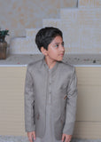 Pastel Grey Prince Coat Suit AP 014