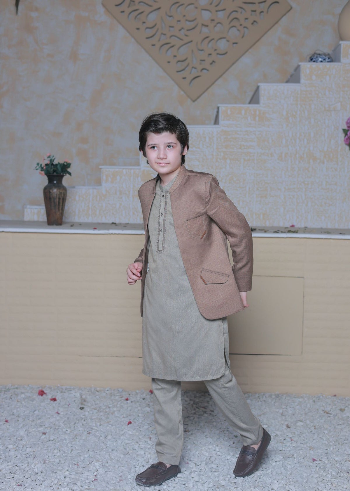 Camel Brown Prince Coat Suit AP 015 Main image