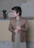 Camel Brown Prince Coat Suit AP 015