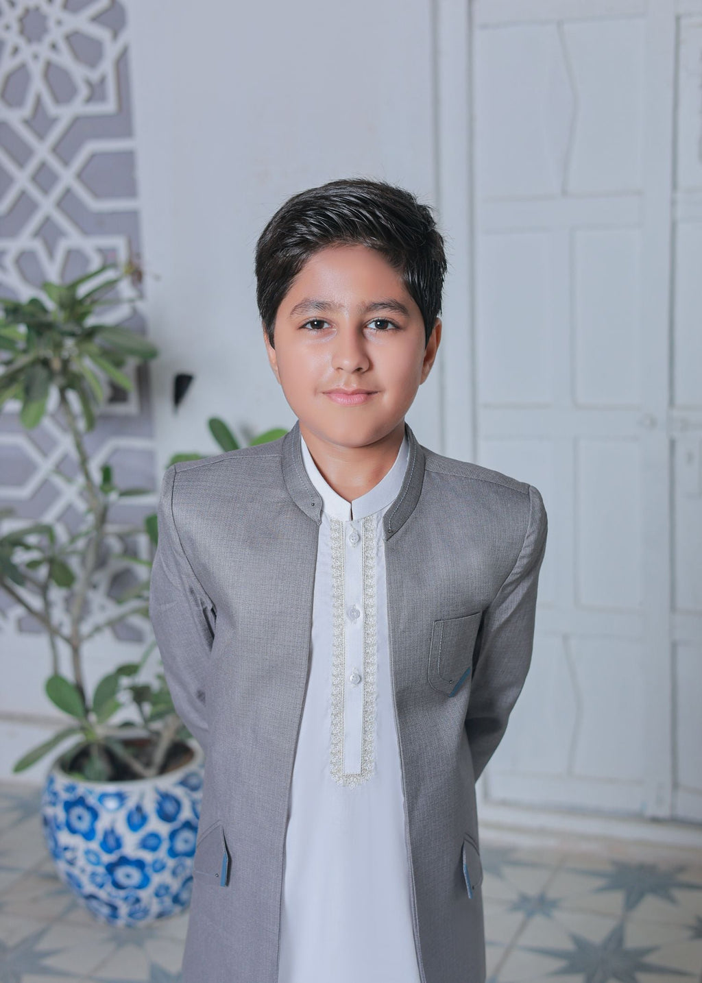 Ash Grey Prince Coat Suit AP 018